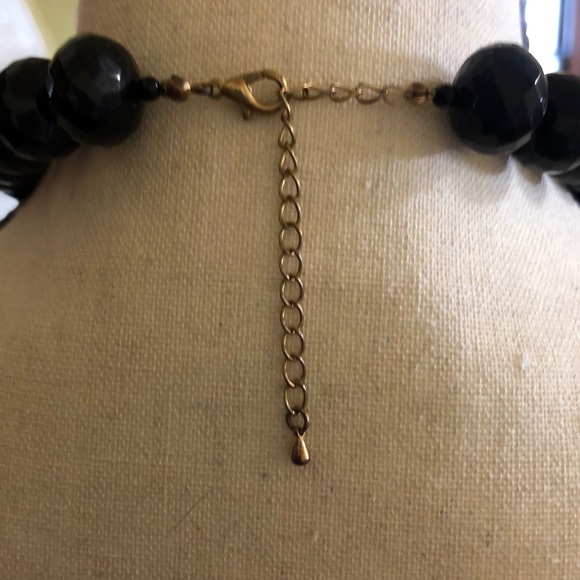 Women’s Black Beaded Necklace - Picture 2 of 2